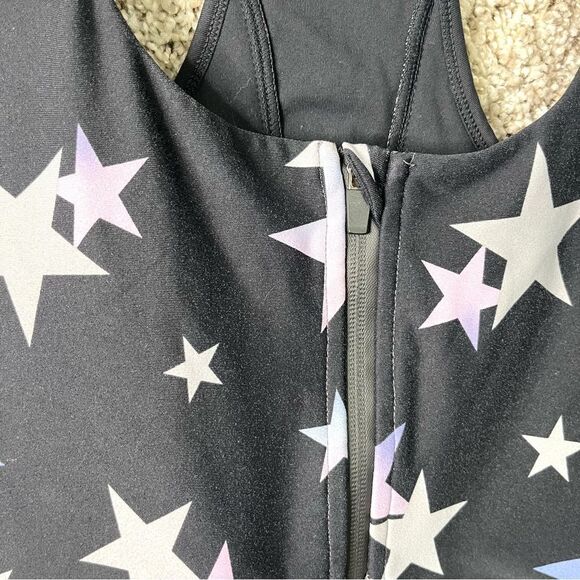 Torrid Sports Bra Women’s 3X Active Star Print Zip Front Longline Low-Impact - Picture 2 of 5